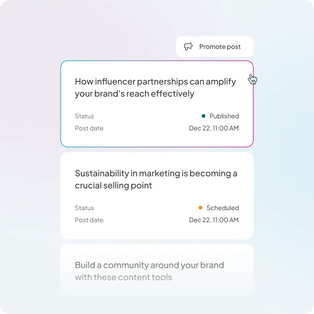 Turn ideas into completed posts